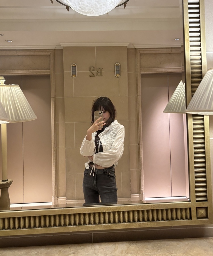 フリルクロップフード IVORY