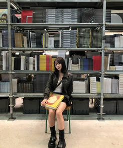 ステッチカラーネックジャケット KHAKI