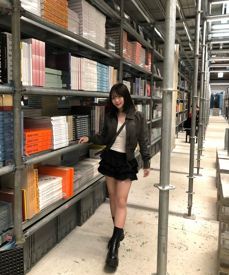 ステッチカラーネックジャケット KHAKI