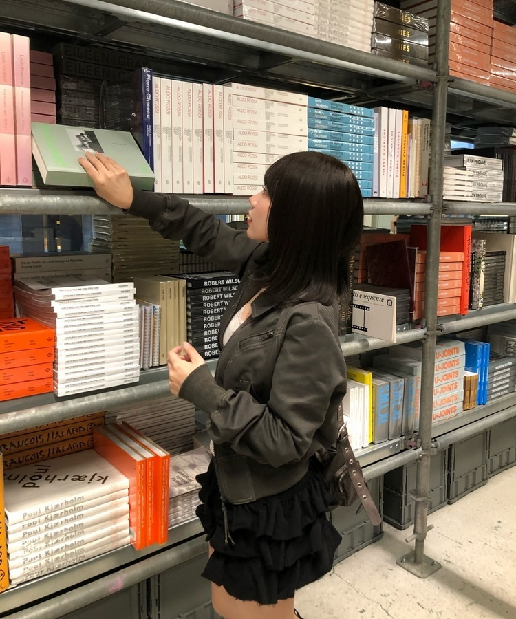 ステッチカラーネックジャケット KHAKI