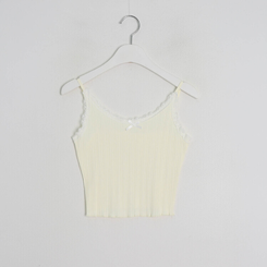 【キャミSET】レースリボン長袖カーディガン