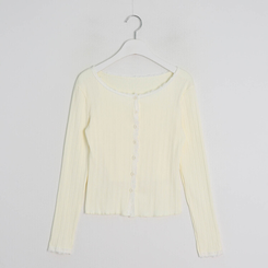 【キャミSET】レースリボン長袖カーディガン