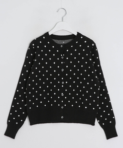 ドットニットカーディガン