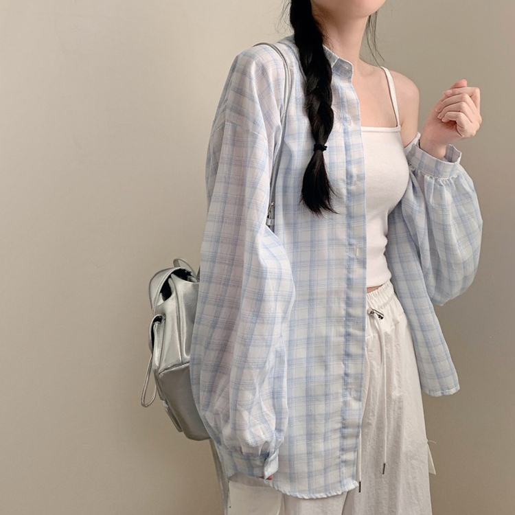 Sea Room lynn ルーズフィットチェックシャツ ECO FABRICギンガムチェックルーズシャツ