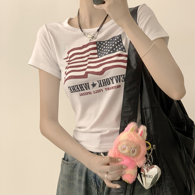 ビンテージスリムフィット半袖Tシャツ WHITE