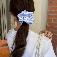 カジュアルストライプシュシュ 1-WHITE