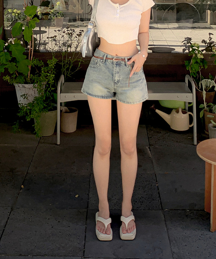 クーリングデニムショートパンツ LIGHT BLUE