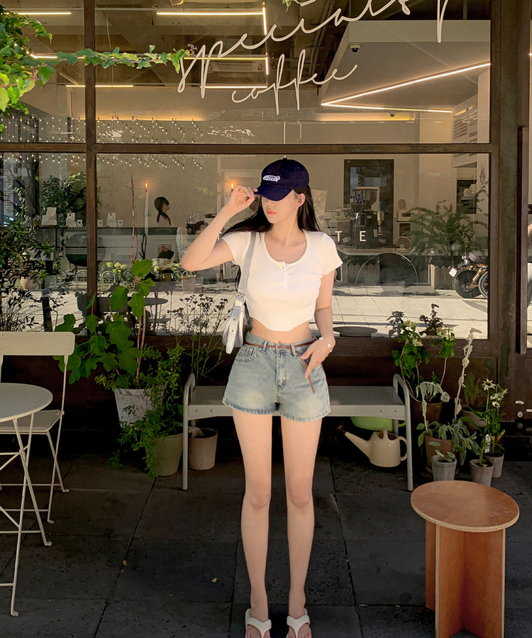 クーリングデニムショートパンツ LIGHT BLUE