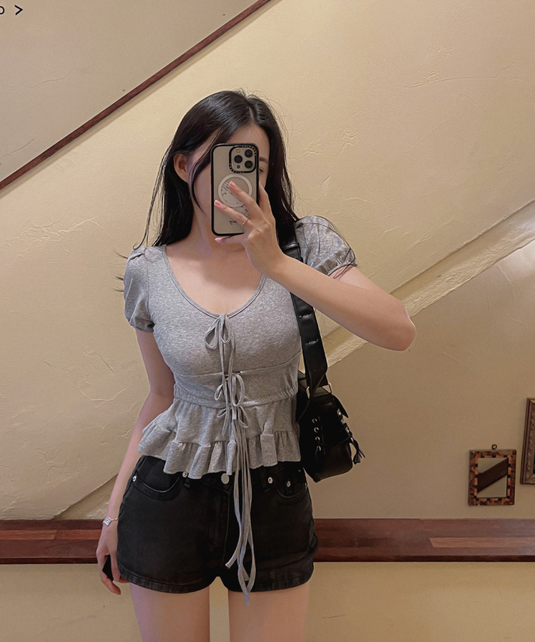 クーリングデニムショートパンツ BLACK DENIM