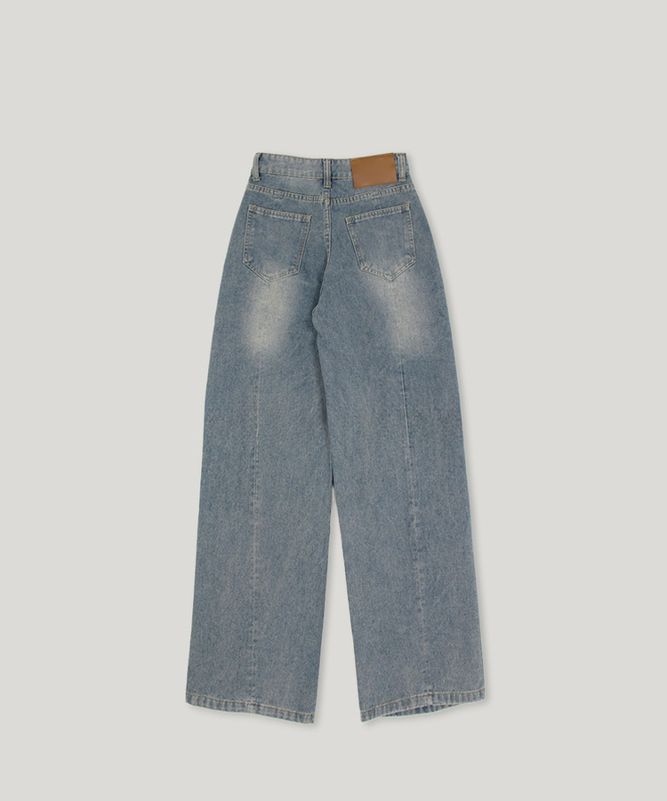 ハイウエストストレートデニムパンツ