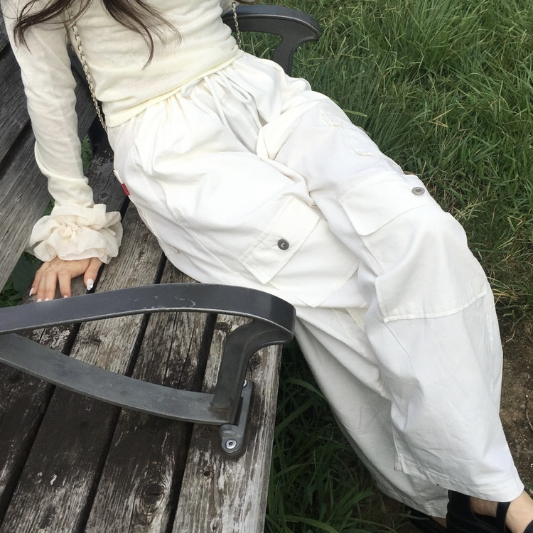 듀오 더블 포켓 면바지 아이보리