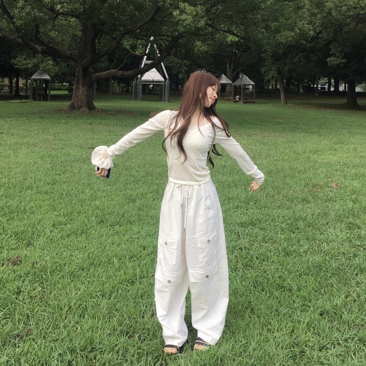 듀오 더블 포켓 면바지 아이보리