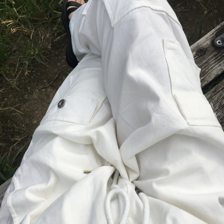 듀오 더블 포켓 면바지 아이보리