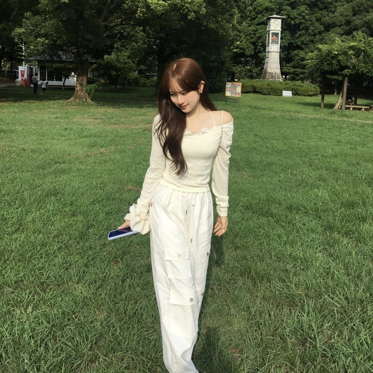 듀오 더블 포켓 면바지 아이보리