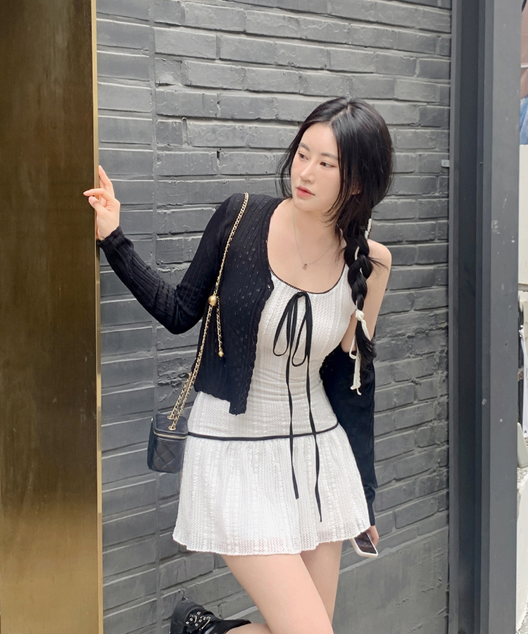 単品購入/SET購入可能】ノースリーブミニワンピース、カーディガン