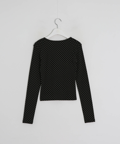 큐티 도트 레이스 티셔츠