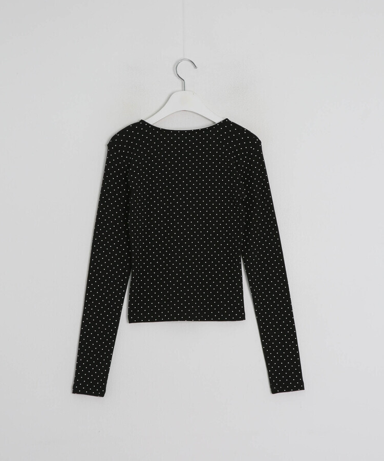 큐티 도트 레이스 티셔츠