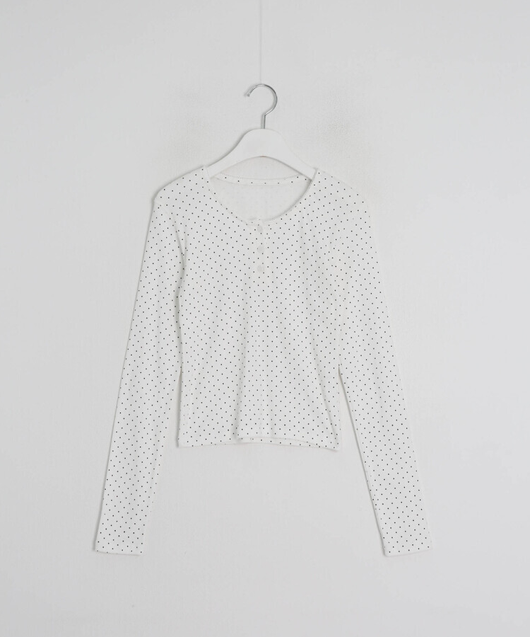 큐티 도트 레이스 티셔츠