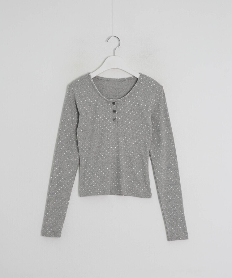 큐티 도트 레이스 티셔츠