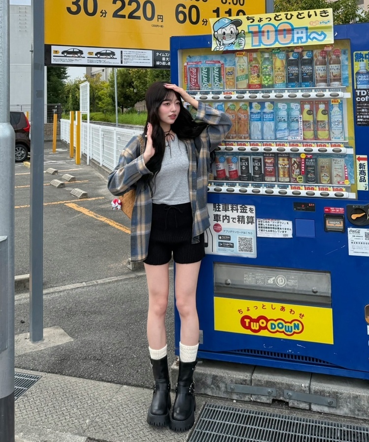 PLATS PLEASE チェック柄タンクトップ SEA DRESS（シードレス） 水着 チェック柄フリルタンクトップビキニ