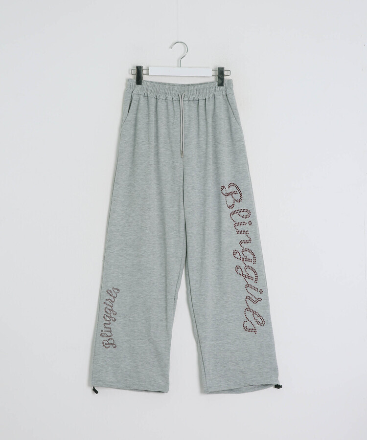 Y2K 블링 걸즈 와이드 팬츠