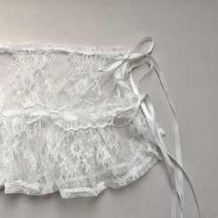 レースフリルレイヤードスカート