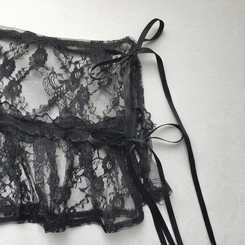 レースフリルレイヤードスカート