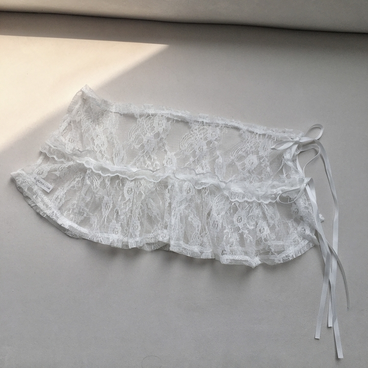 레이스 프릴 렙 레이어드 스커트