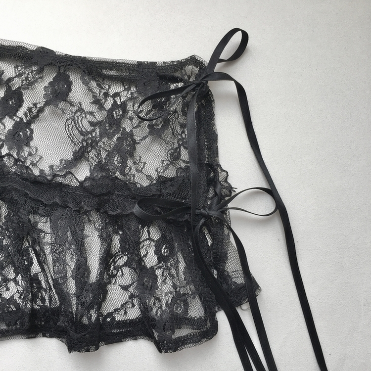 레이스 프릴 렙 레이어드 스커트