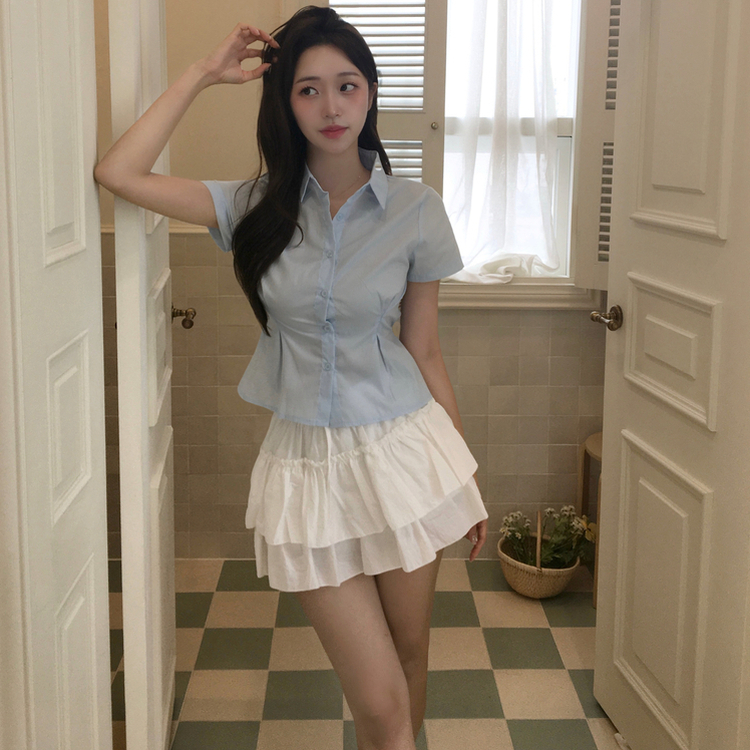 ロープリーツティアードミニスカート プリーツティアードミニスカートパンツ｜ミニスカート｜韓国