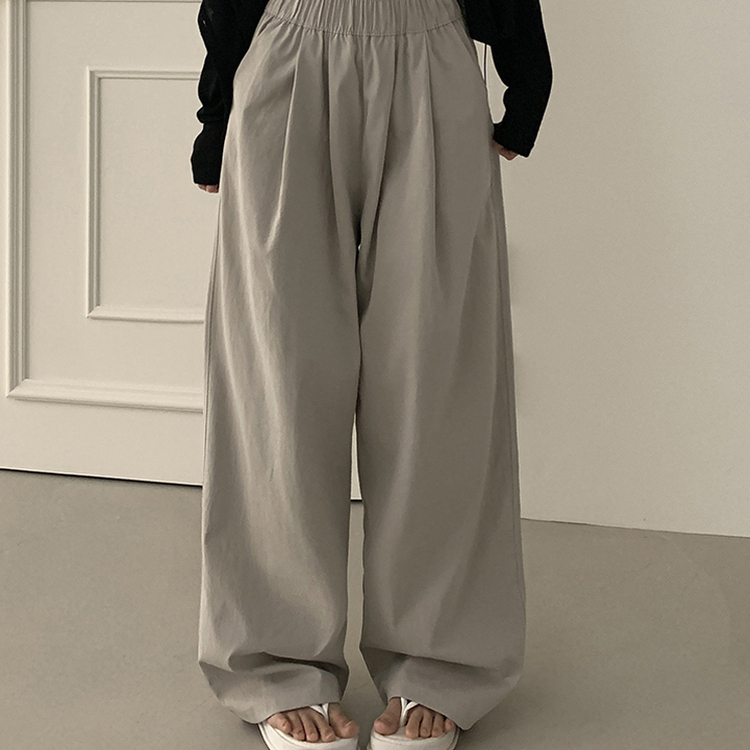 バンディングワイドピンタックトレーニングパンツ LIGHT GRAY