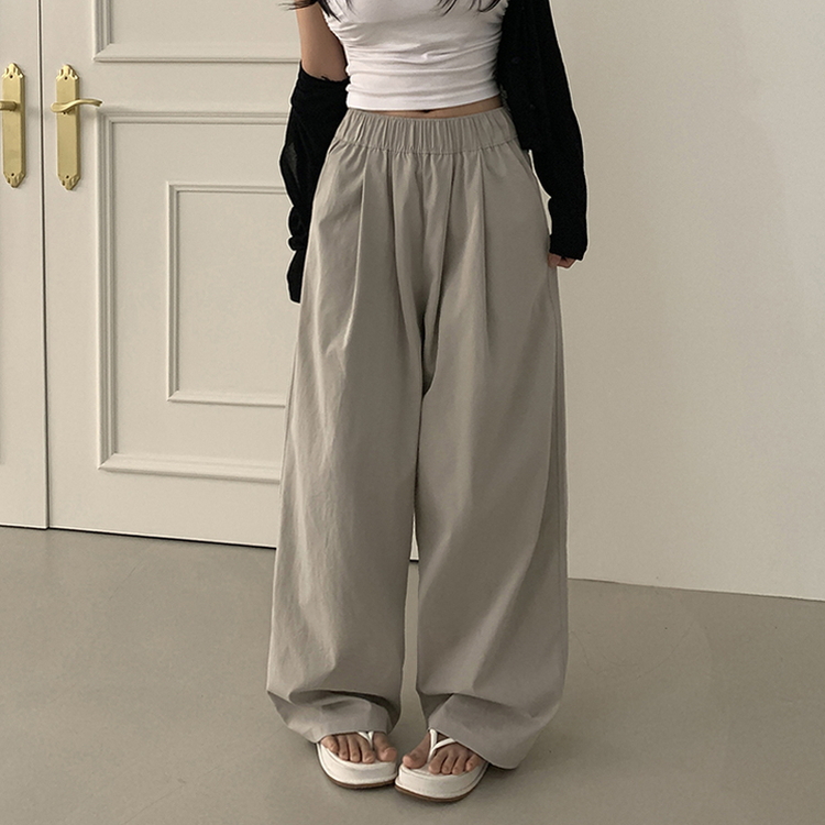 バンディングワイドピンタックトレーニングパンツ LIGHT GRAY