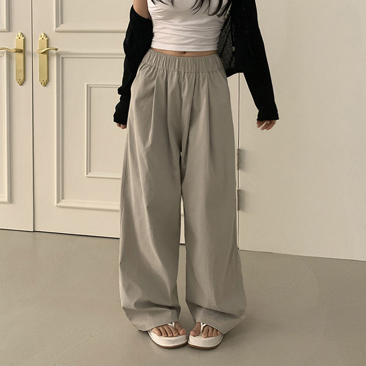 バンディングワイドピンタックトレーニングパンツ LIGHT GRAY