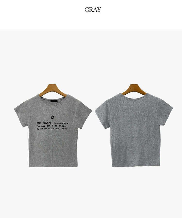 レタリング半袖Tシャツ