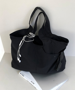 ナイロンショルダーバッグ(5color) BLACK