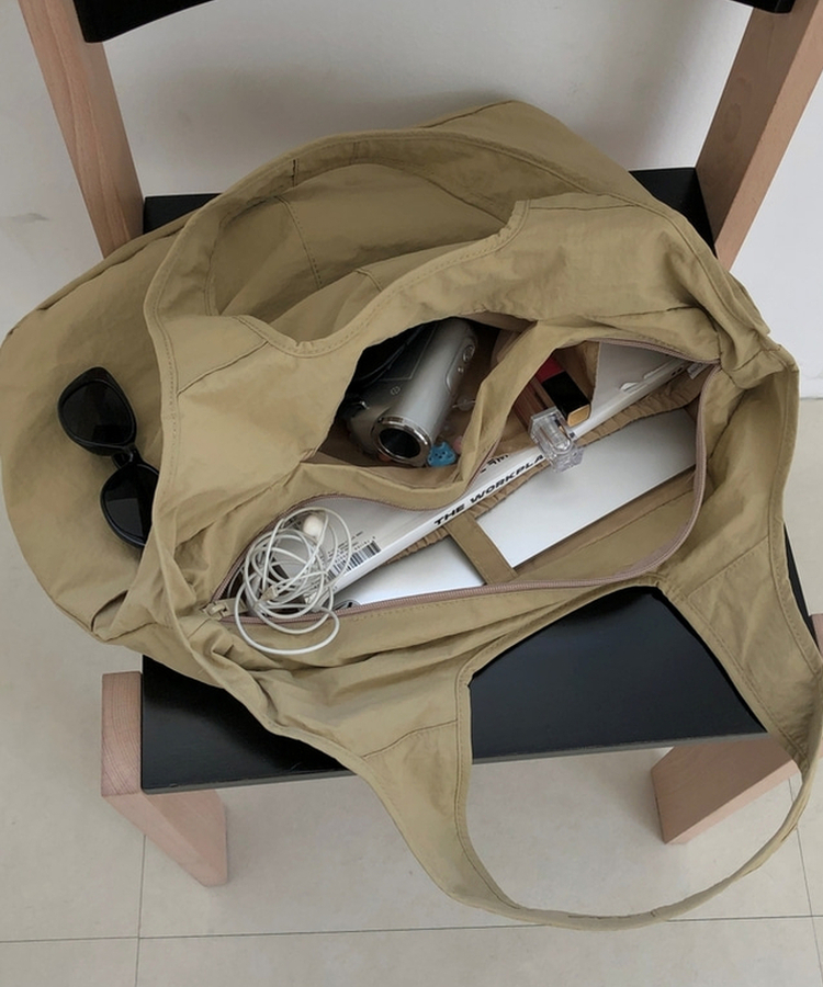 ナイロンショルダーバッグ(5color) BEIGE