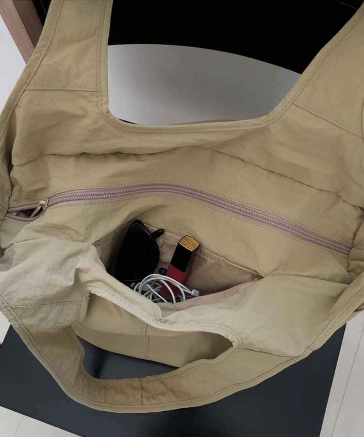 ナイロンショルダーバッグ(5color) BEIGE