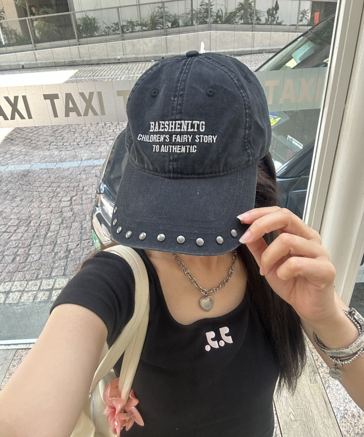 ビンテージスタッズキャップ｜ファッション雑貨｜韓国ファッション通販
