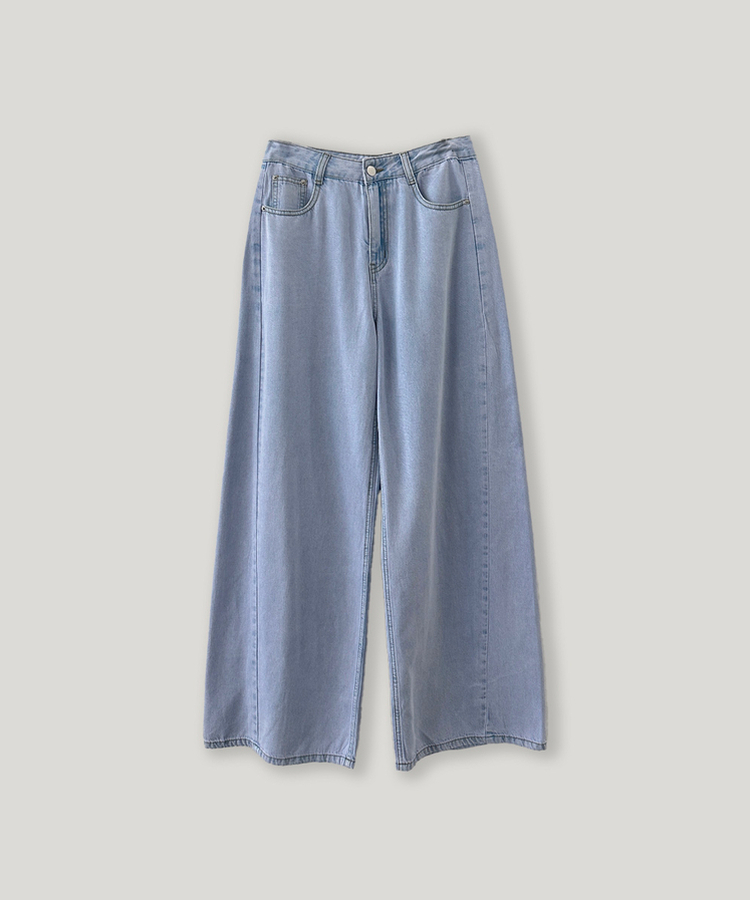 【丈別】クーリングワイドストレートジーンズ
