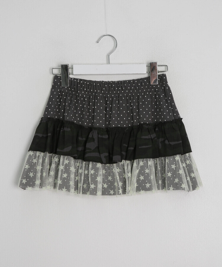 レイヤードフリルミニスカート