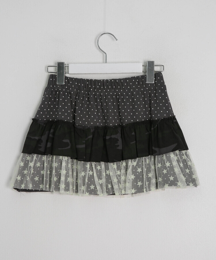 レイヤードフリルミニスカート