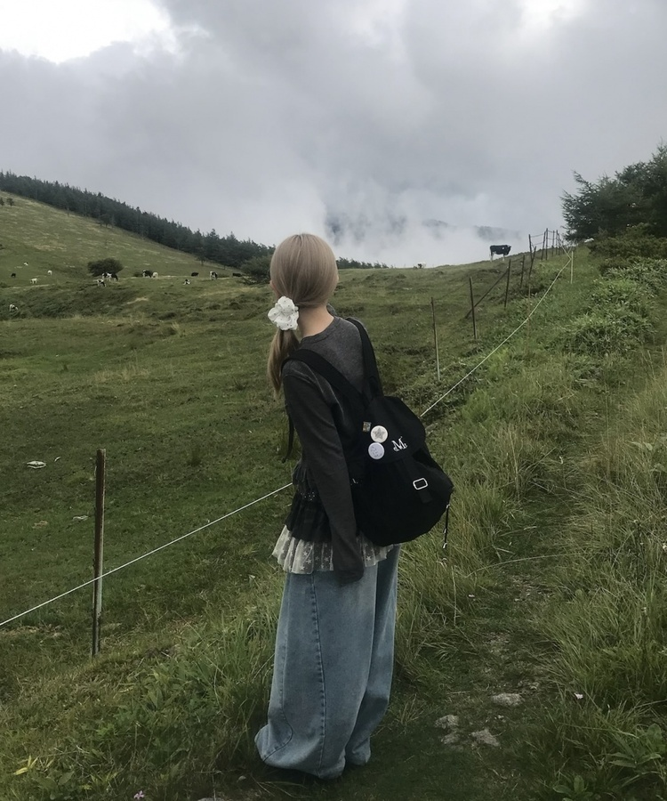 レイヤードフリルミニスカート CHARCOAL