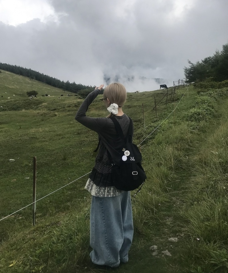 レイヤードフリルミニスカート CHARCOAL