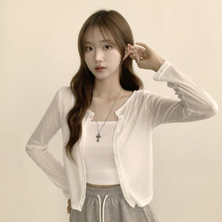 シースルーペンダントカーディガン(8color) IVORY