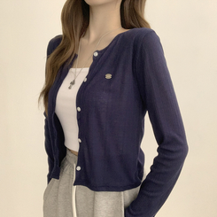 シースルーペンダントカーディガン(8color) DARK NAVY