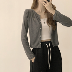 シースルーペンダントカーディガン(8color) CHARCOAL