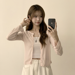 シースルーペンダントカーディガン(8color) PINK