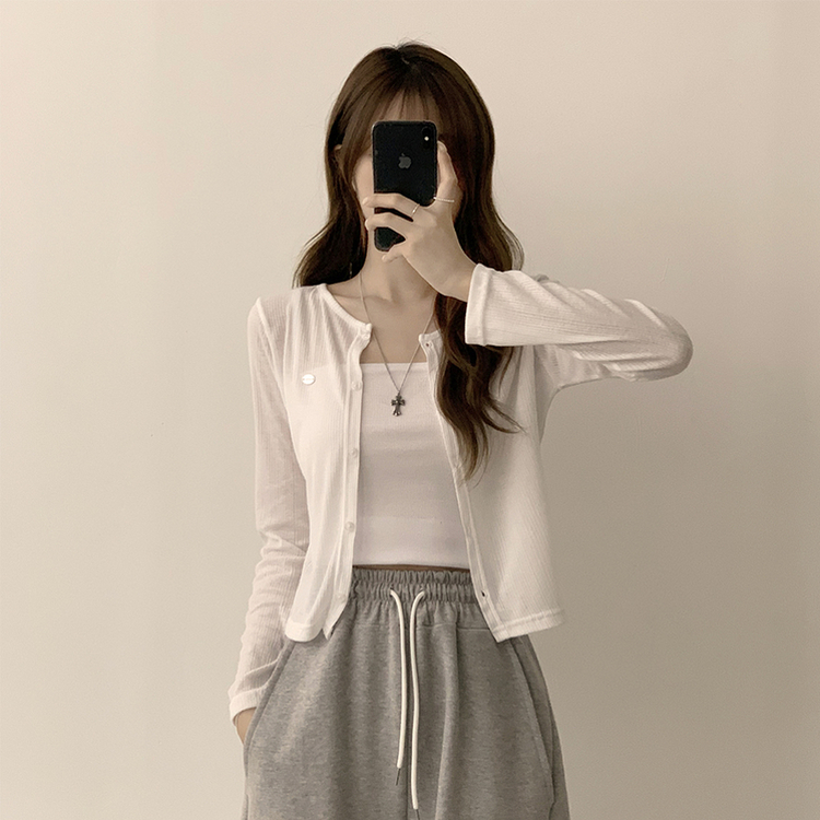 シースルーペンダントカーディガン(8color) IVORY