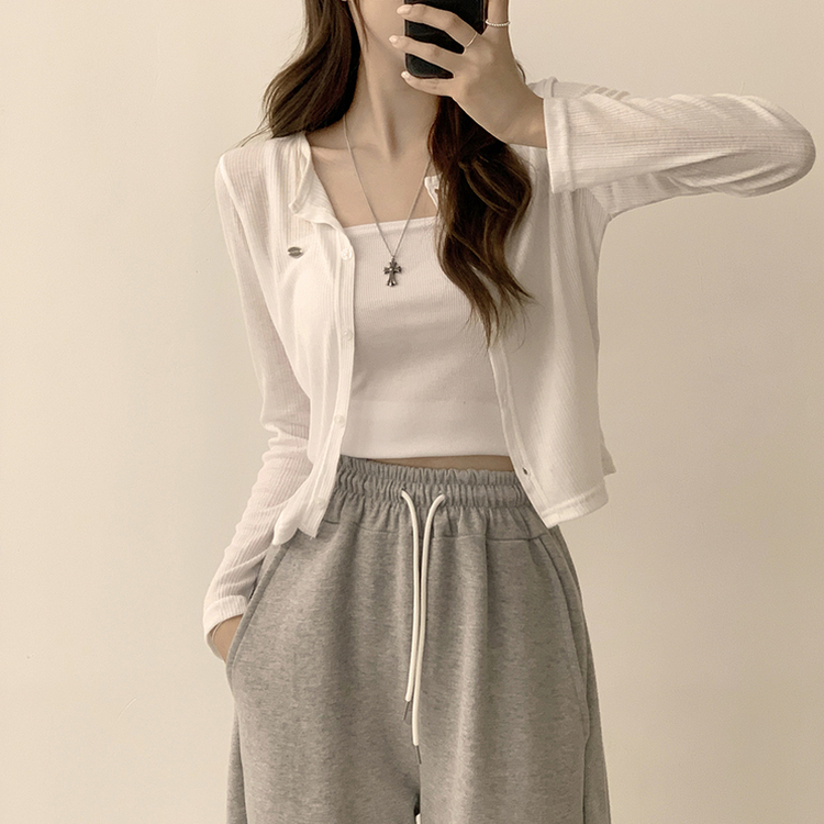 シースルーペンダントカーディガン(8color) IVORY