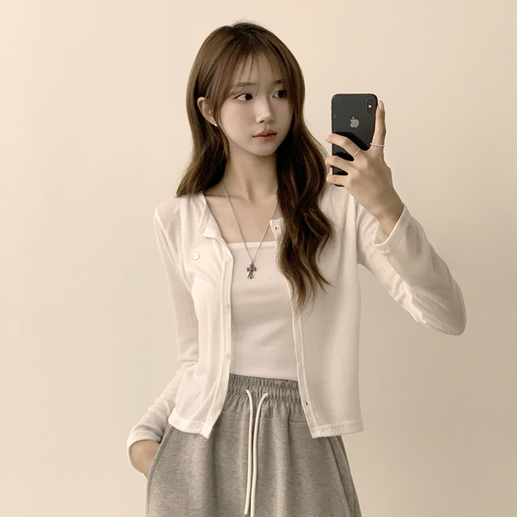 シースルーペンダントカーディガン(8color) IVORY